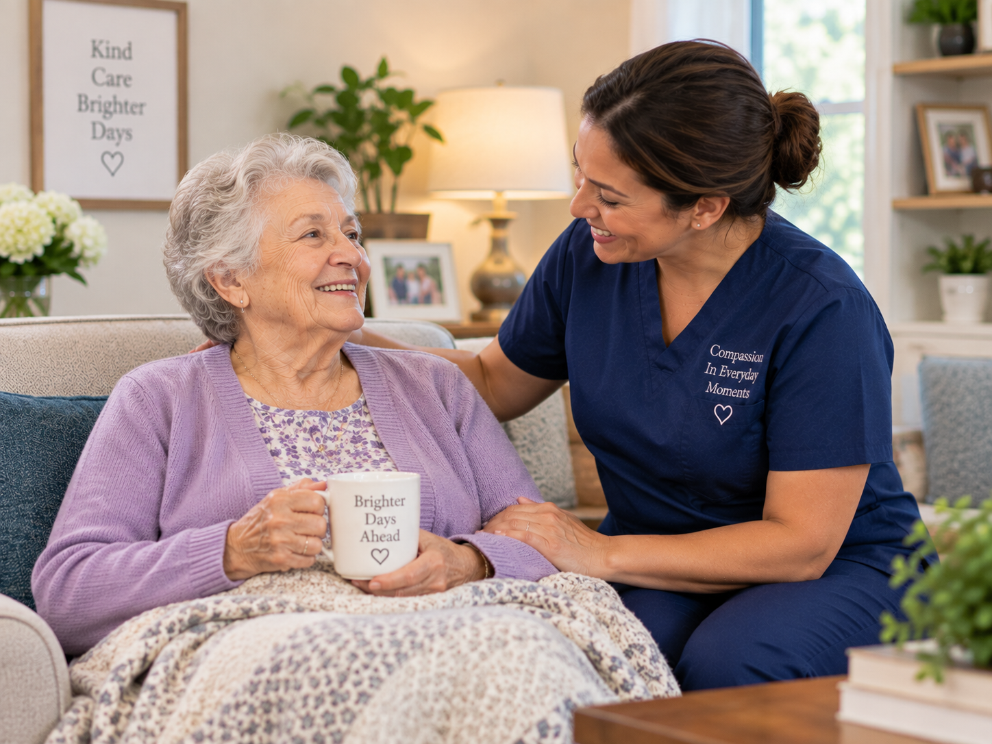 Personalized in-home support for an older adult living with dementia.