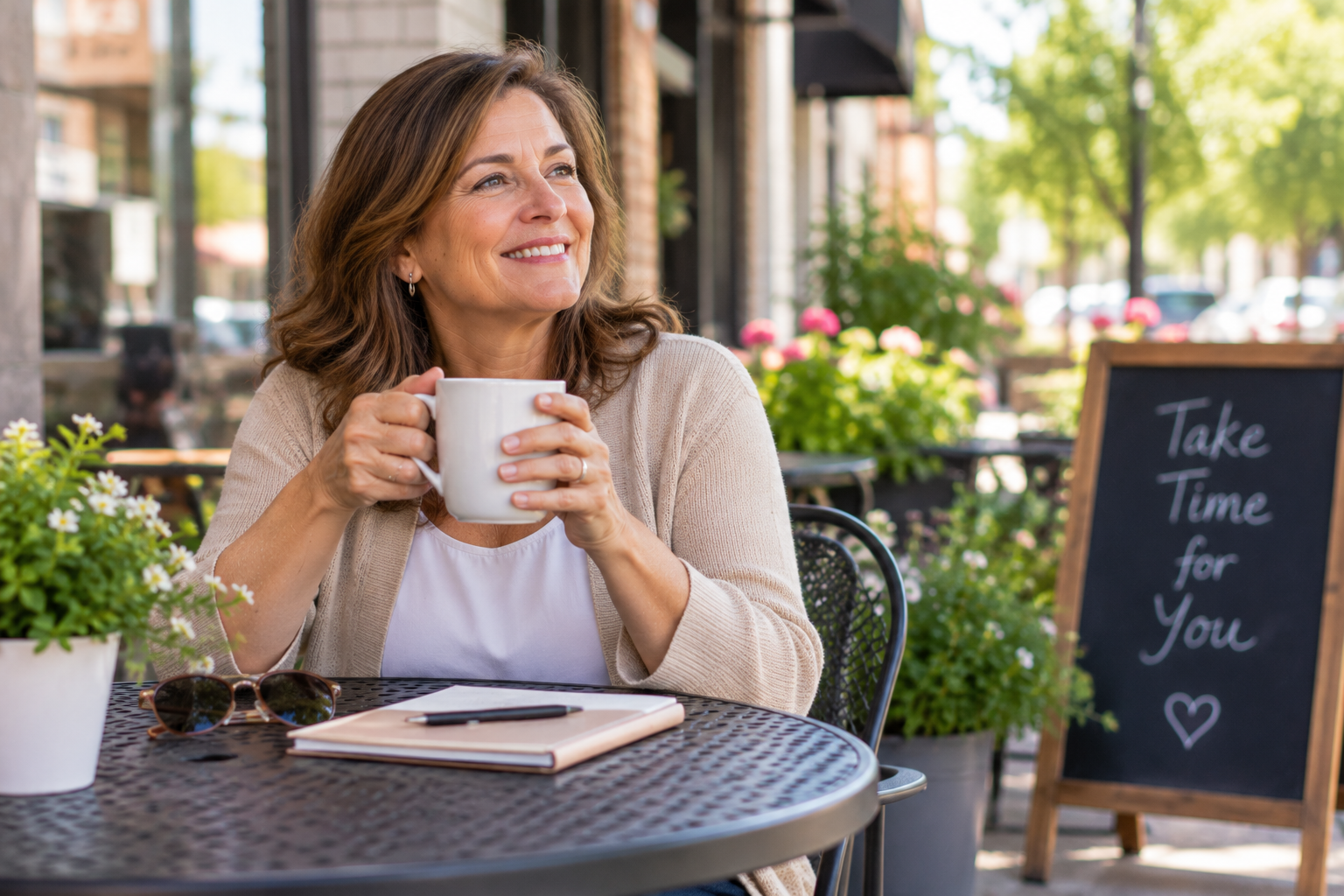 Family caregiver taking time away while an older adult receives in-home support.